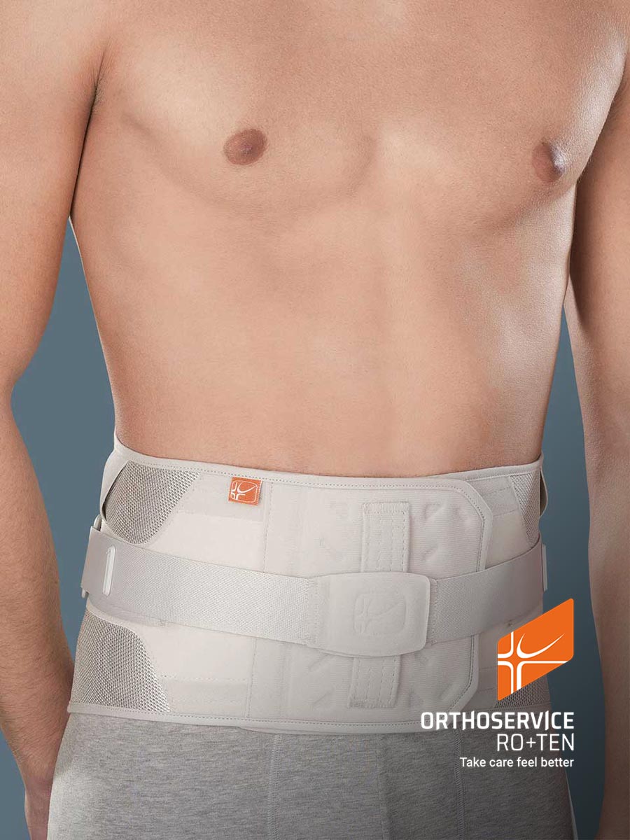 Low corset made from firm fabric with easy-pull tensioning straps LUMBOPULL 70