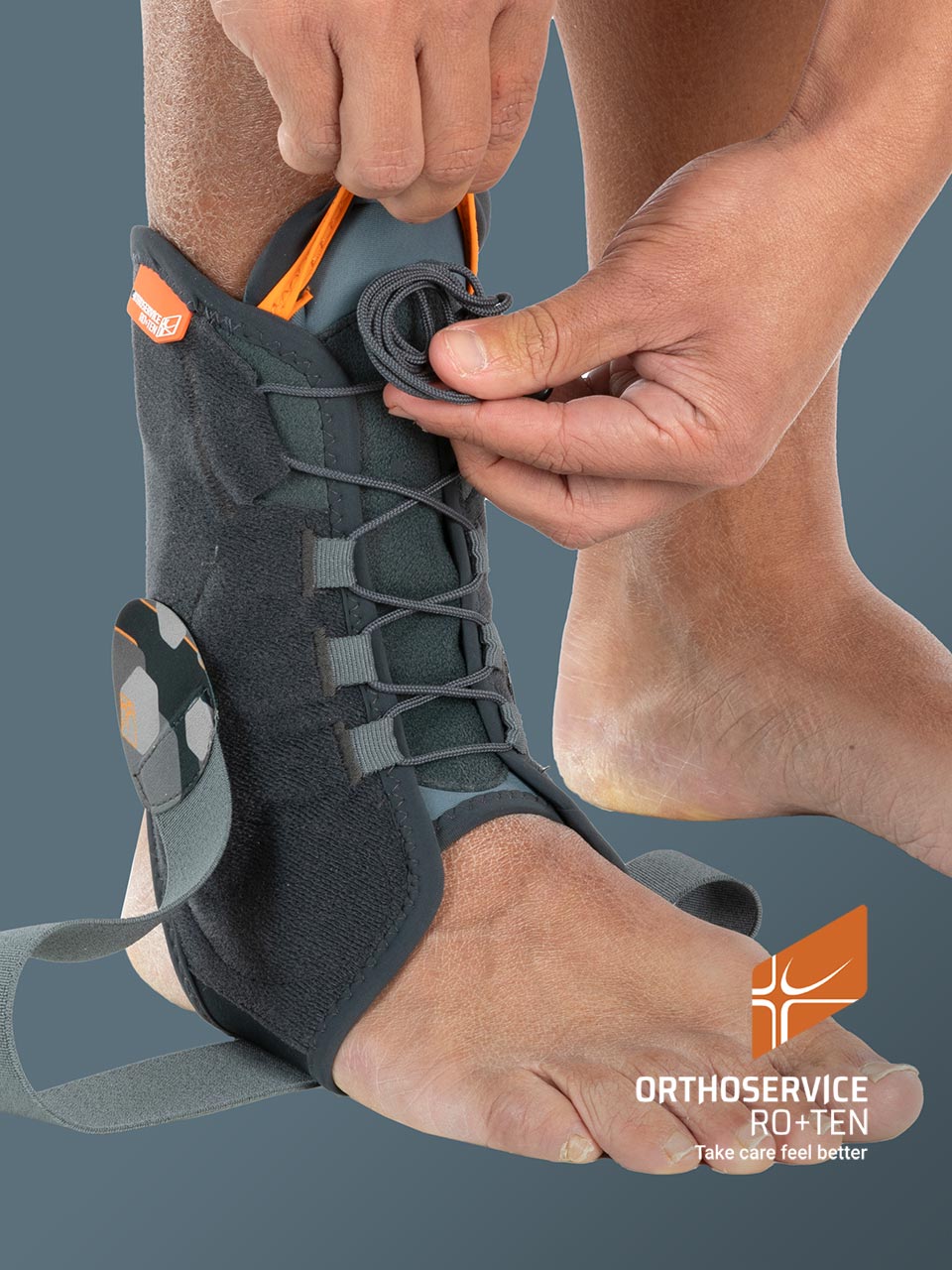 Ankle brace with steel stays MALLEORAPID