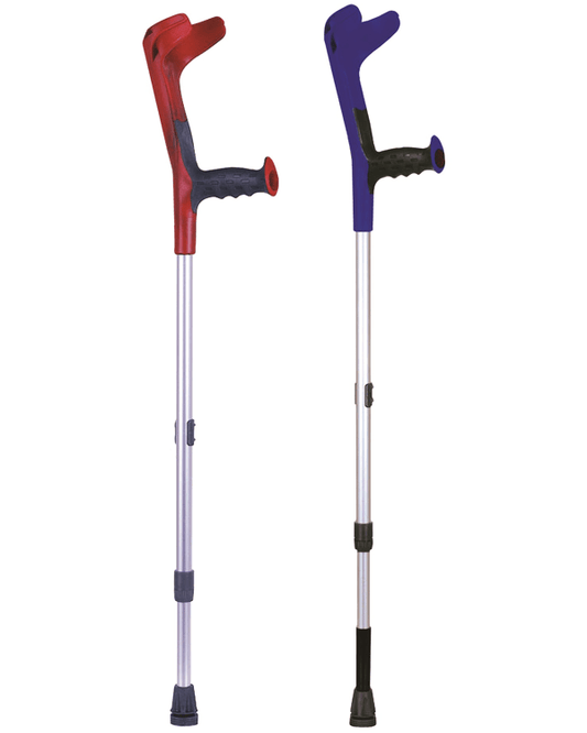 Elkoņa kruķis ar mīkstu rokturi