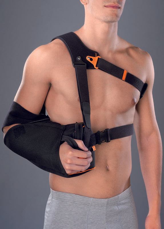 Shoulder support with fixed abduction of 10° OMOPLUS